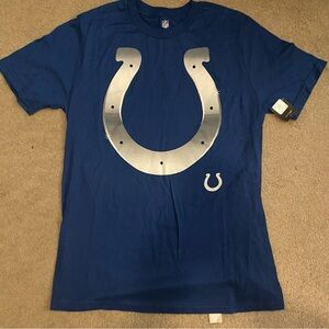NFL Blue Tee with Silver Horseshoe Graphic